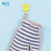 CHAHUA Striped Double-Sided Bath Scrubber Glove
