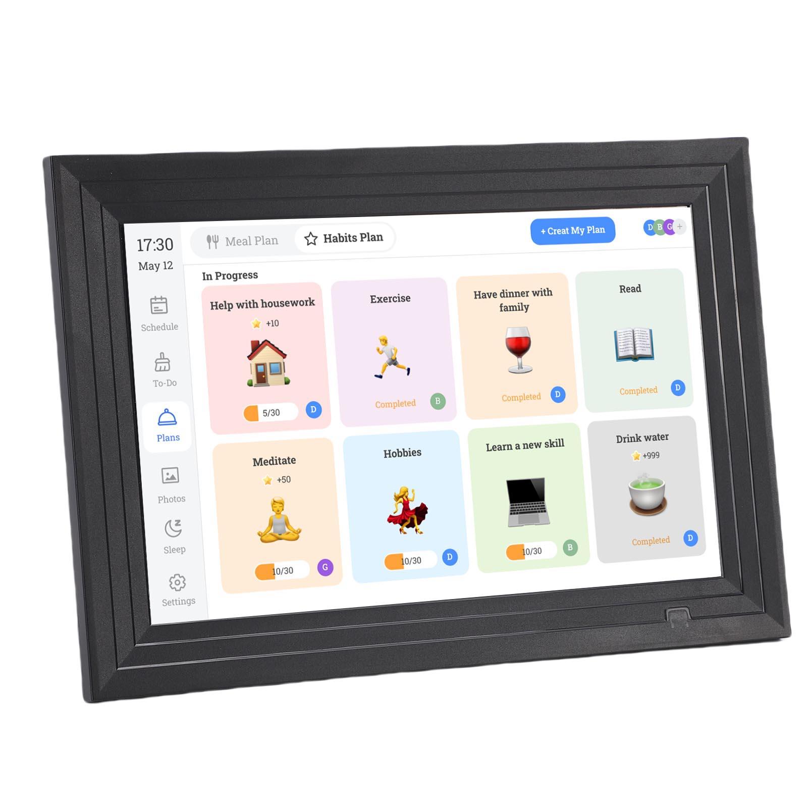 

Smart Digital Calendar 10.1 Inch WiFi Interactive Smart Family Planner Digital Picture Frame with APP for Home