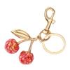 Fashionable Cherry Shaped Keychain Adorable Cherry Fashion Key Chain Stylish Keyrings Jewelry for Car Keys or Bags