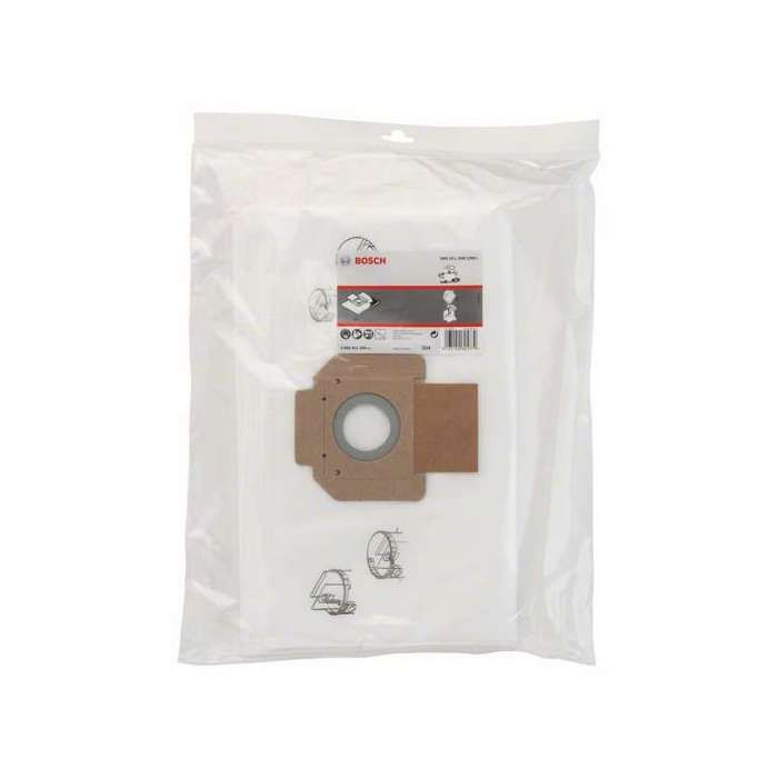 Sacs à poussières - BOSCH - GAS15L - 5 pièces - Papier - Compatible avec aspirateur