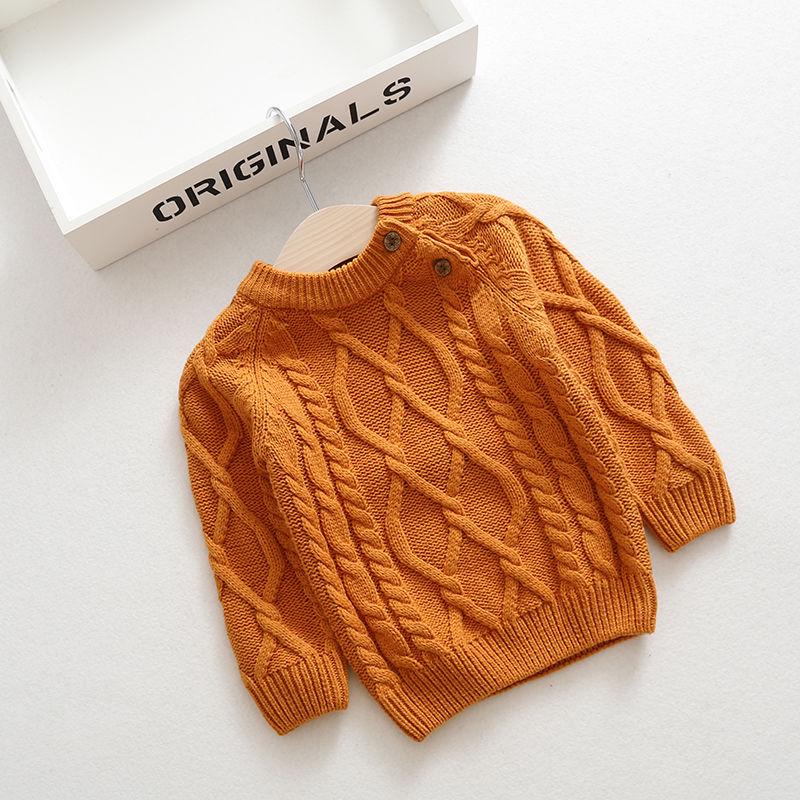 2025 Kids' Knit Sweater: Boys' Base Layer & Girls' Pullover Round Neck for Spring/Autumn