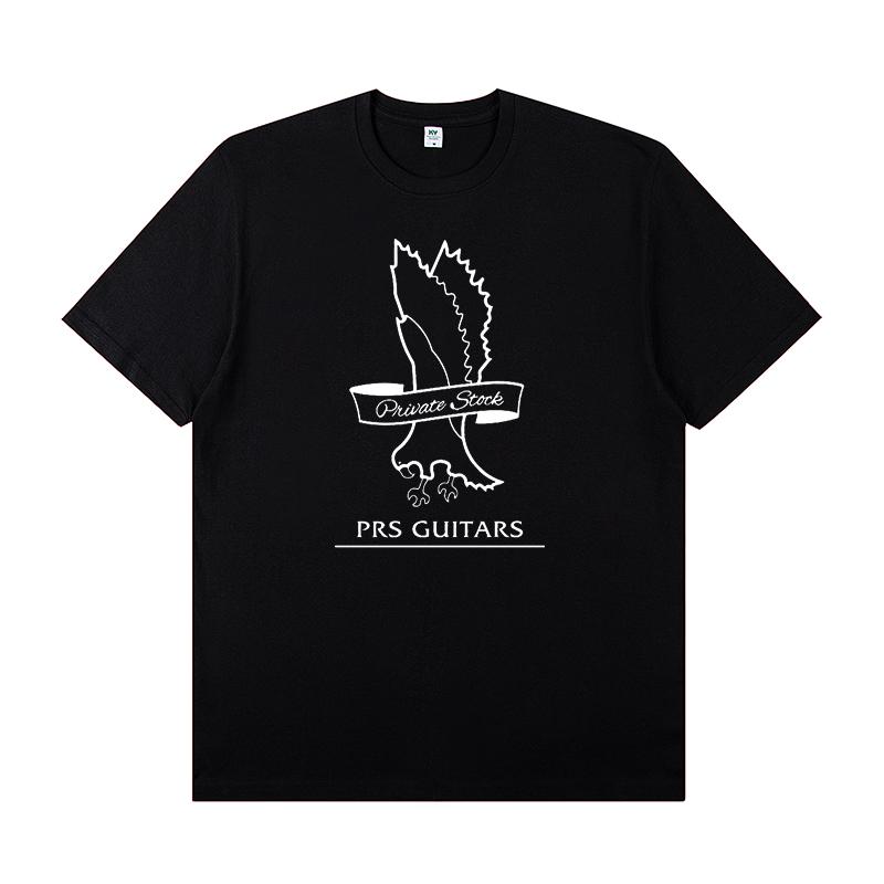 

2025 Электрогитара PRS Around Rock Футболка с коротким рукавом из чистого хлопка для группы, солиста, гитариста, костюм для репетиций 4XL