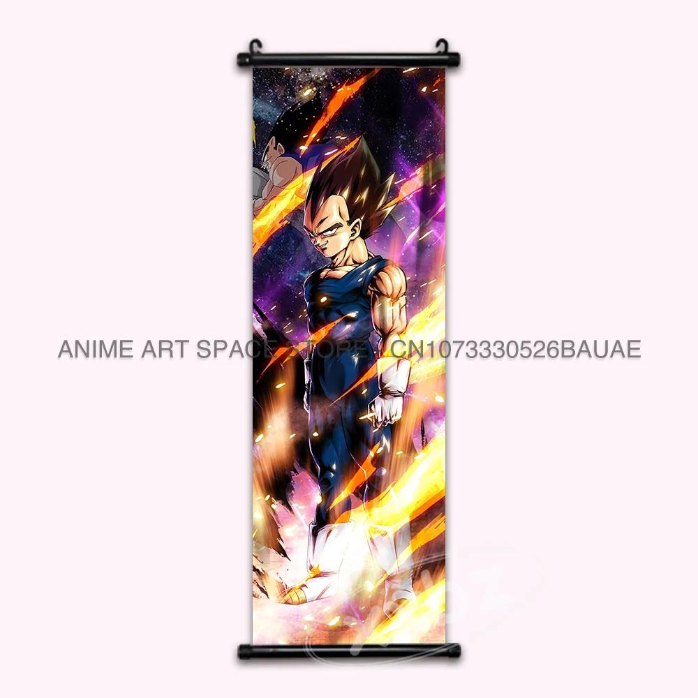 Dragon Ball Z Hanging Paintings Room Decorative Poster Hot Blooded Anime Saiyan Scrolls Picture Gotenks Vegeta Cartoon Wall Art