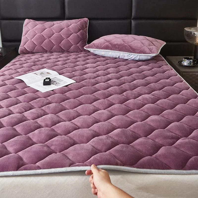 2024 neue 230g hochgramm verschlüsselte verdickte Milchvliesmatratze (Bettkissen) Serie Herbst und Winter
