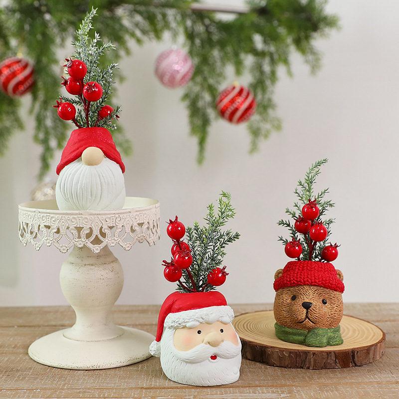 Christmas Dwarf Doll Christmas Resin Christmas Decorations Snowman Santa Snowman