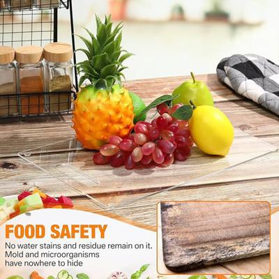 1/3Pcs Acrylic Cutting Board Set with Non-Slip Silicone Dots Food-Grade Clear Boards for Kitchen Easy-Grip Chopping Board for Veggies Meat Bread