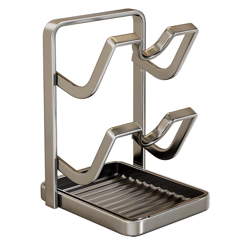 Multi-Layer Vertical Pot & Pan Lid Rack with Cutting Board Holder