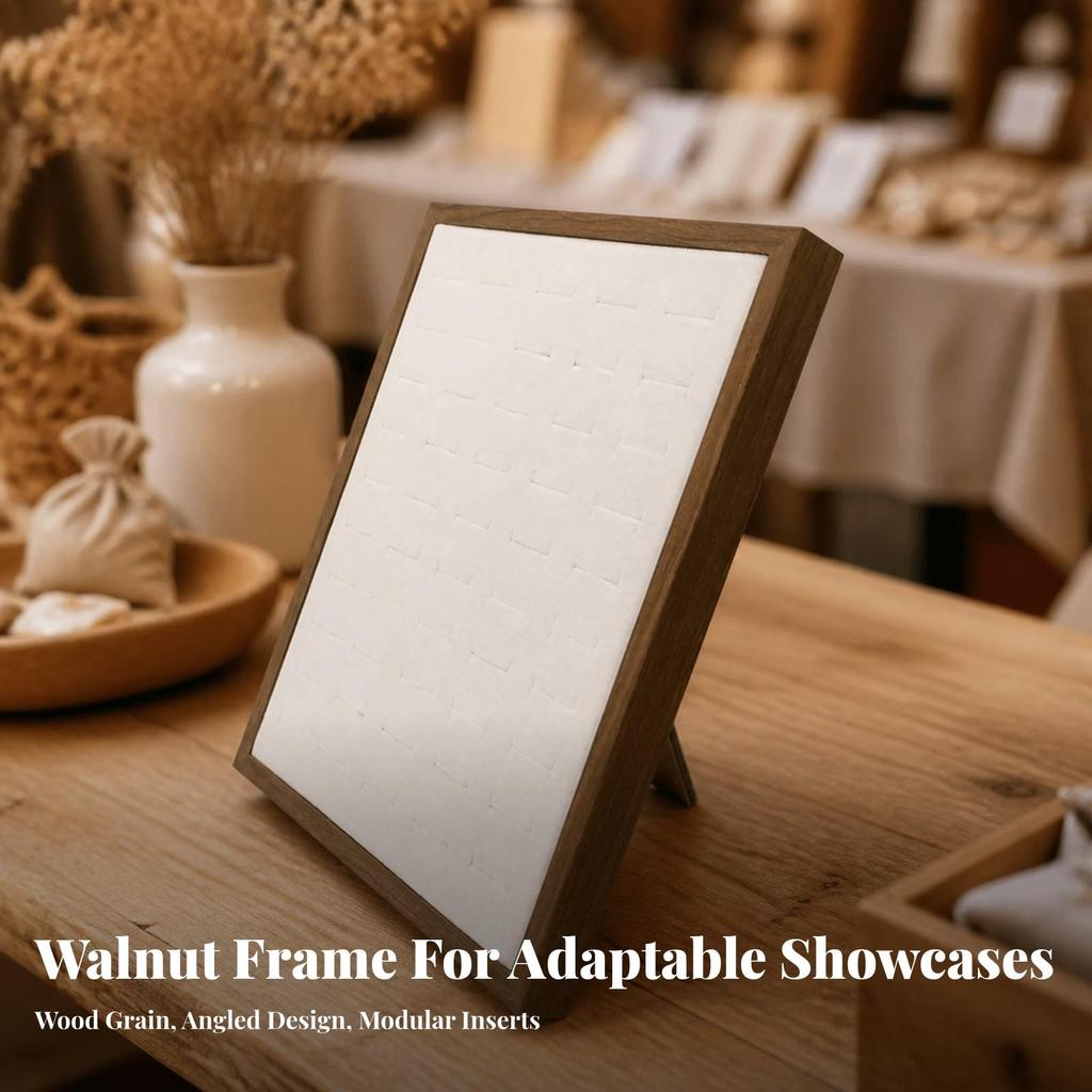Jewelry Display Stand with Folding Leg Velvet for Countertop, Showroom