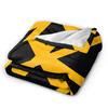 Van Halen Abstract Black And Yellow With Lines Blankets Warm Bedding Throws Winter Camping Chair Sofa Bed Casual Bedspread