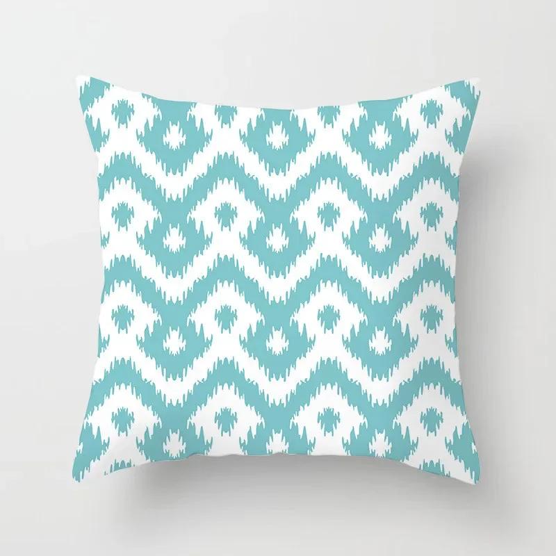 Mint Green Pillow Case Home Decorative Cushion Cover Modern Geometry Printing Pillowcase Sofa Couch Waist Pillow Covers