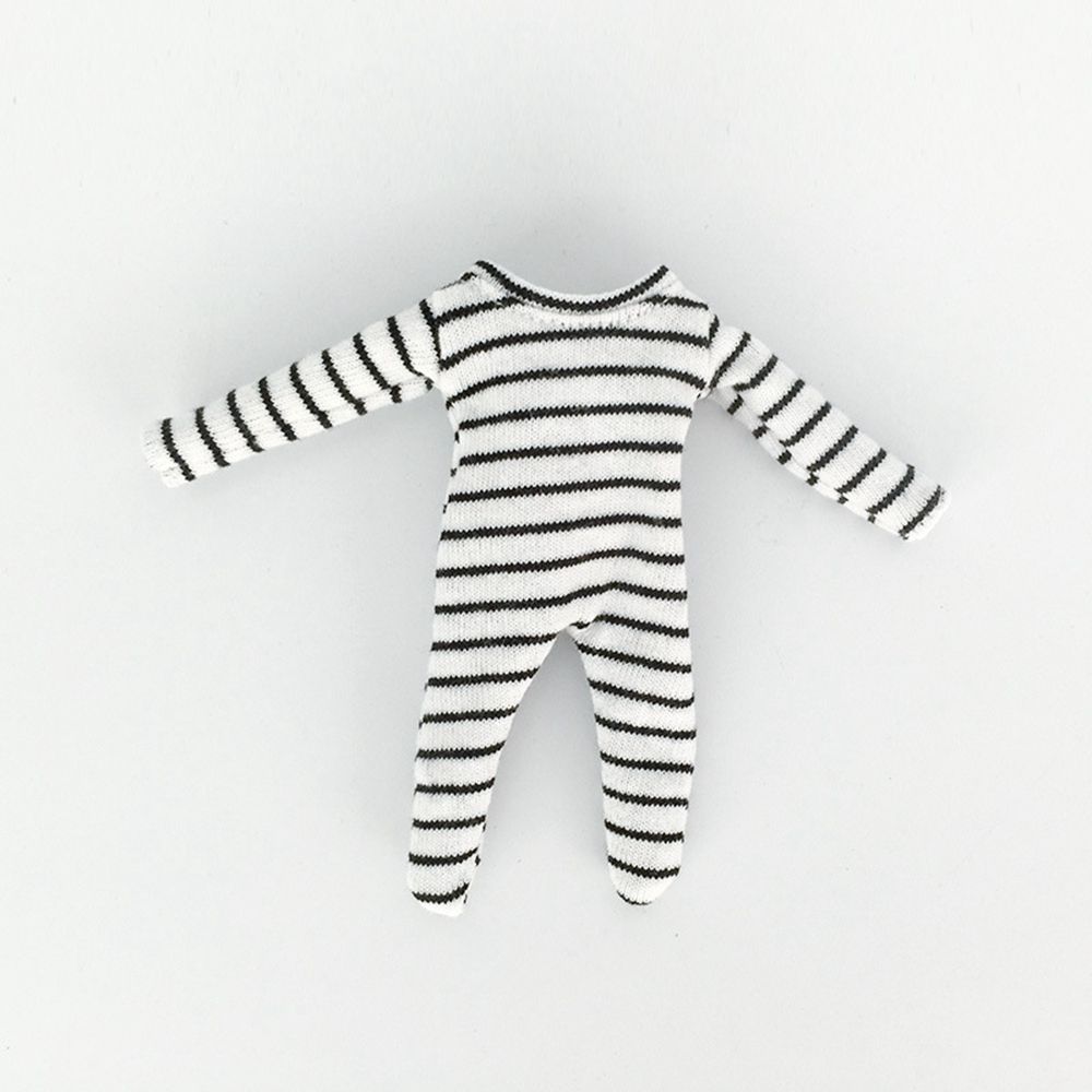 Cute OB11 Clothes Pajamas Striped Jumpsuits Sleep Clothes For 1/12BJD Dolls Accessories Body Molly Dressup Skirt Gift For Girls