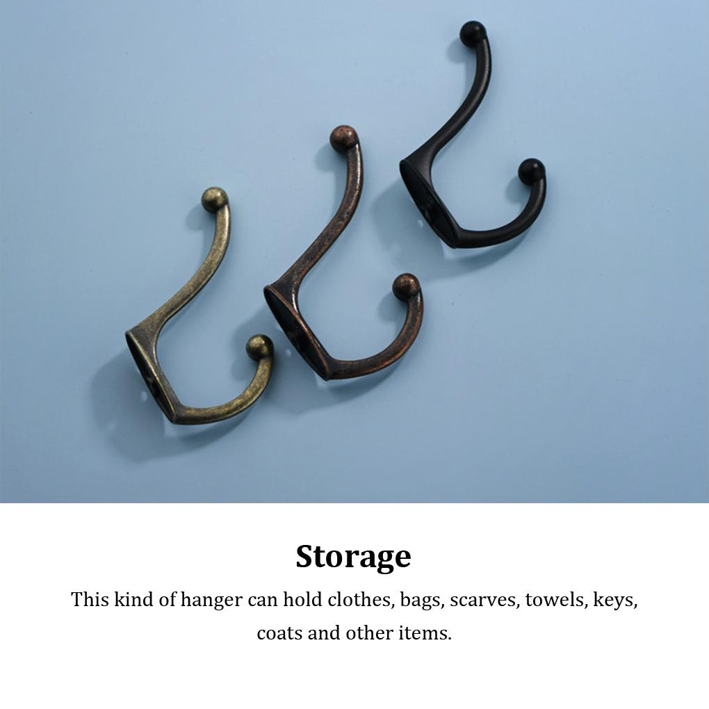 5 Pieces Clothes Hanger Wall Mounted Scarf Hat Hanging Storage Holder Keys Robe Hook Organizer Furnishing Shelf
