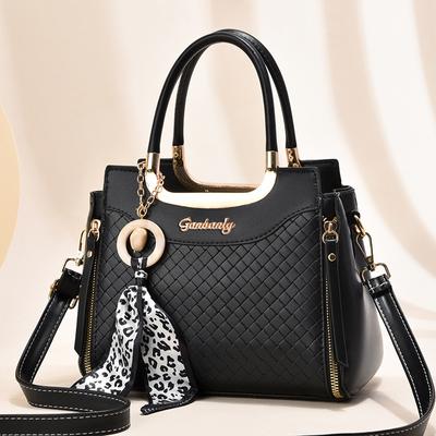 Sac à Main de Luxe Design Tendance Sac Bandoulière pour Femme Grande Capacité en Cuir PU Sac à Bandoulière Simple pour Voyage