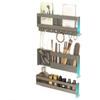 3 Piece Bathroom Door Hanging Shelf with Deep Hook Invisible Storage Space Over Cabinet Organizers for Shower Essential