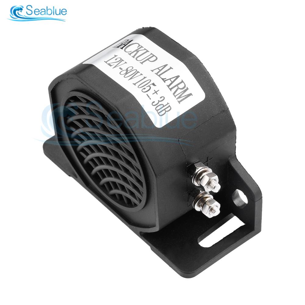 105dB Decibel Backup Siren Beeper Buzzer Sound Warning Alarm 12V 24V 80V Car Truck Vehicle Horn For Vehicle Reversing Reminders