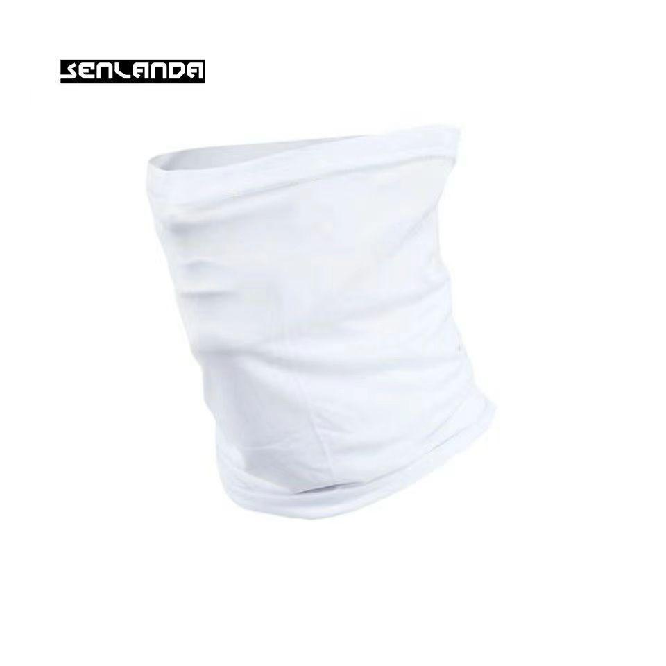New outdoor fishing sunscreen ice silk camouflage magic face towel breathable neck cover thin cycling sunscreen mask cover face No белый
