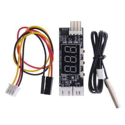 DC 12V 4-przewodowy wentylator PWM regulator temperatury i prędkości z cyfrowym wyświetlaczem obsługujący sterowanie włączaniem/wyłączaniem wentylatora 3A