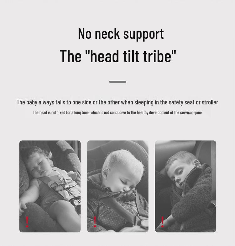 U-Shaped Head Support Pillow for Children's Car Seats and Strollers