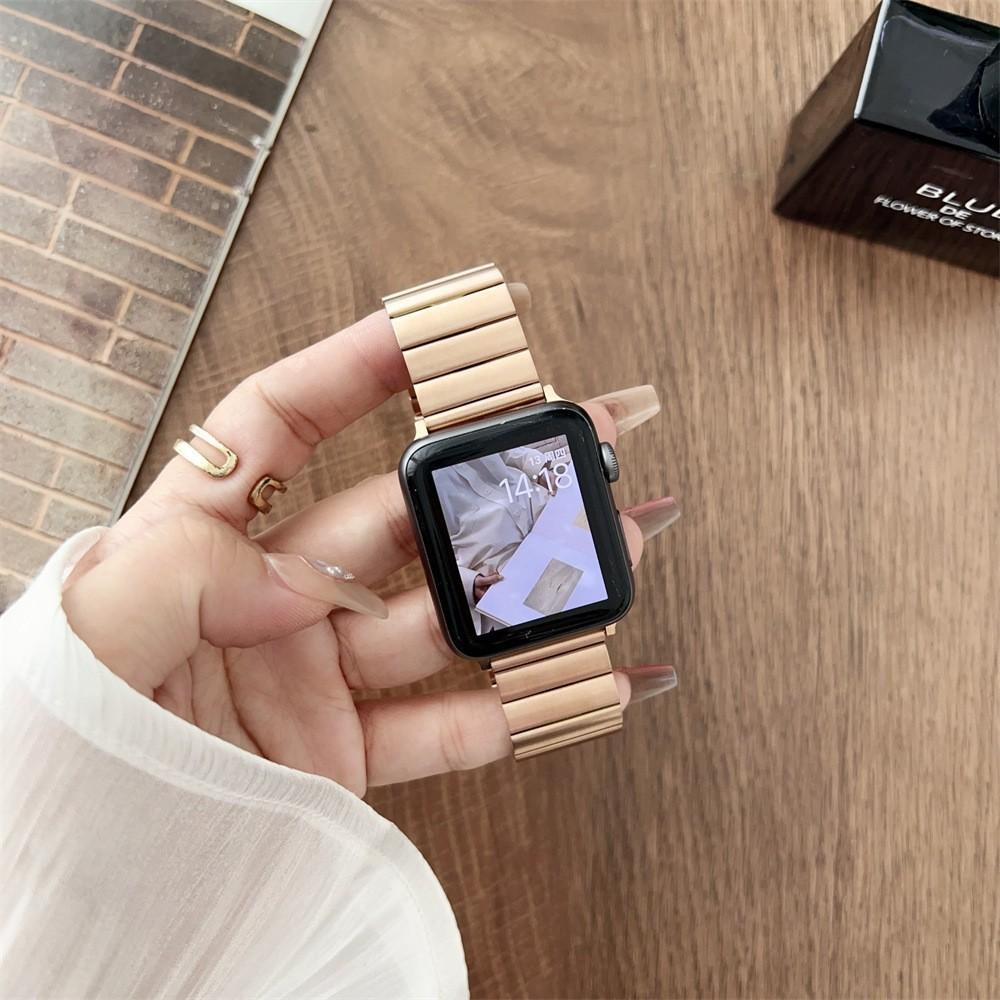 Armband-Gliederarmband für Apple Watch Ultra 2 Band 49 mm Serie 9 8 7 6 5 4 Se 45 mm 41 mm 44 mm 40 mm Edelstahlarmband für Iwatch 42 mm