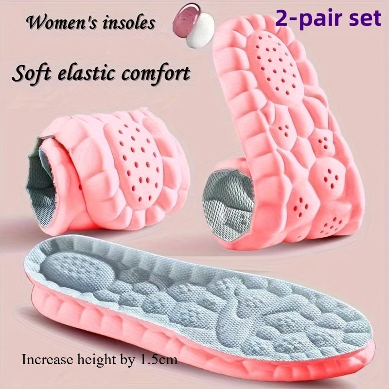2 Pairs of High Elastic Shock-absorbing Sports Insoles Ultra-soft, Flexible, No Standing for A Long Time, Anti-sweat and Breathable, No Smelly Feet