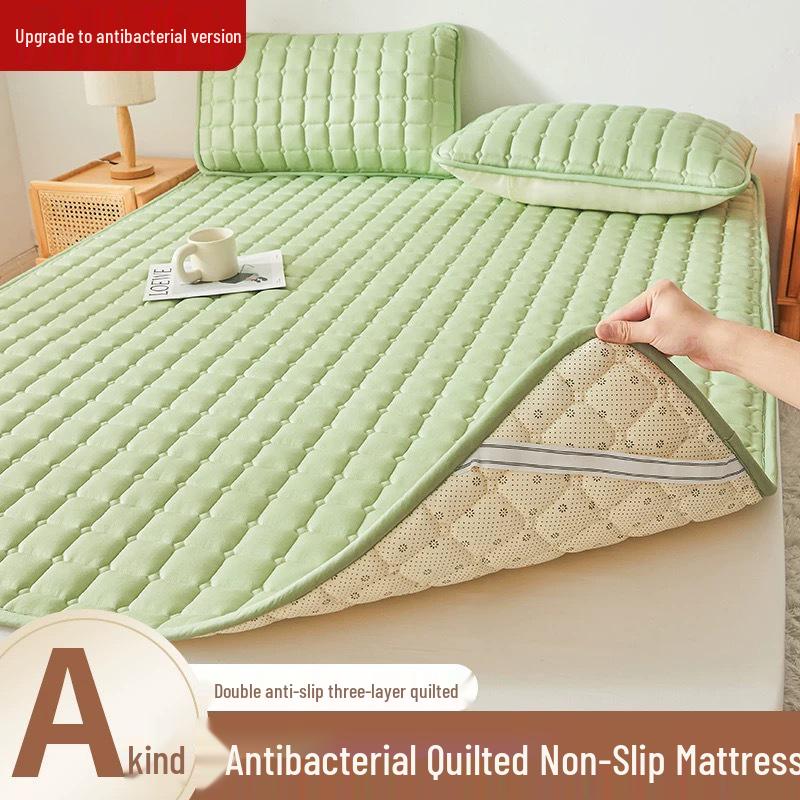 

Four Seasons Universal Mattress Topper: Soft, Anti-Slip Pad for Dormitory, Hotel, and Home - Single or Double Protective Pad 0.8×1.9m Single