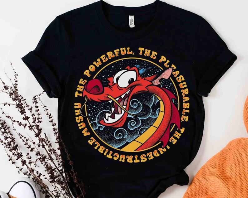 Disney Mulan Mushu Powerful Pleasurable Indestructible Shirt, Magic Kingdom WDW Unisex T-shirt Family Birthday Gift Adult Kid Toddler Tee 120