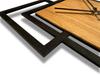 Squares wall clock 40cm black wooden