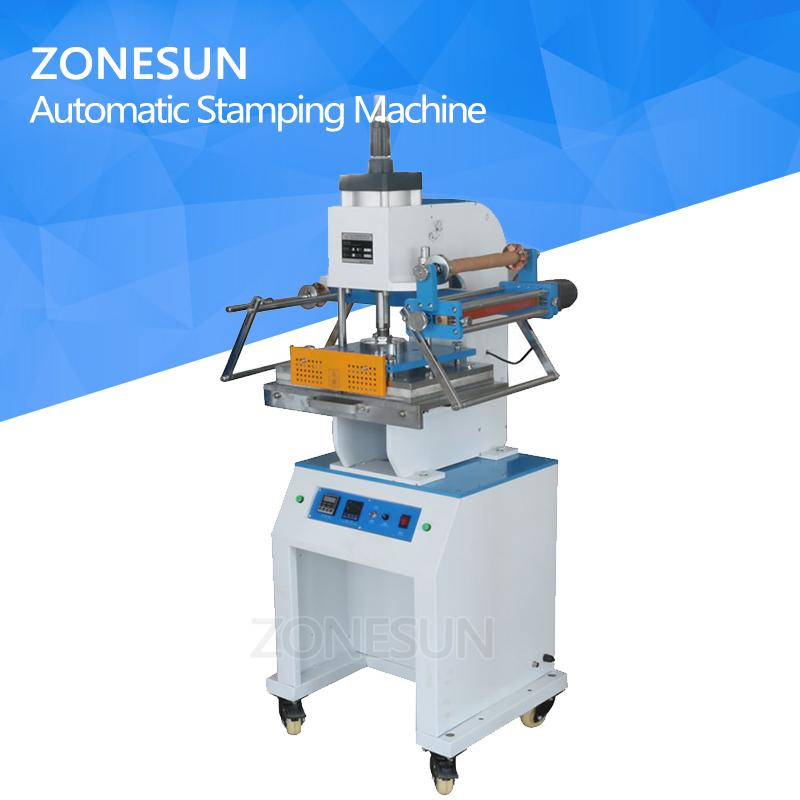 ZONESUN ZY-819M Pneumatic Stamping Machine leather LOGO Creasing machine LOGO stampler name card stamping machine