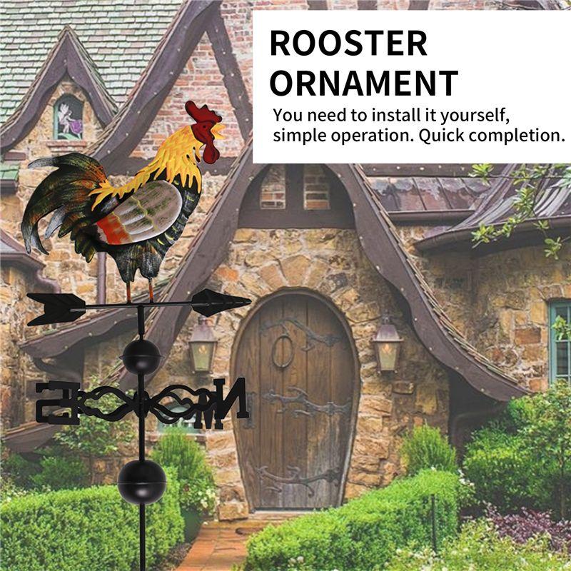 M-Modern-Metal Weather Vane With Rooster Ornament Wind Vane Weather Vain For Roof Weather Vanes For Roofs Rooster Weathervane