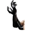 Adult Sexy Long Latex Gloves Black Ladies Hip-pop Fetish Faux Leather Gloves Clubwear Sexy Catsuit Cosplay Costumes Accessory
