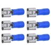100PCS FDD2250 Spade Connector Conductivity Female Spade Connector with Insulating Shell for 1.52.5mm Cable(Blue )