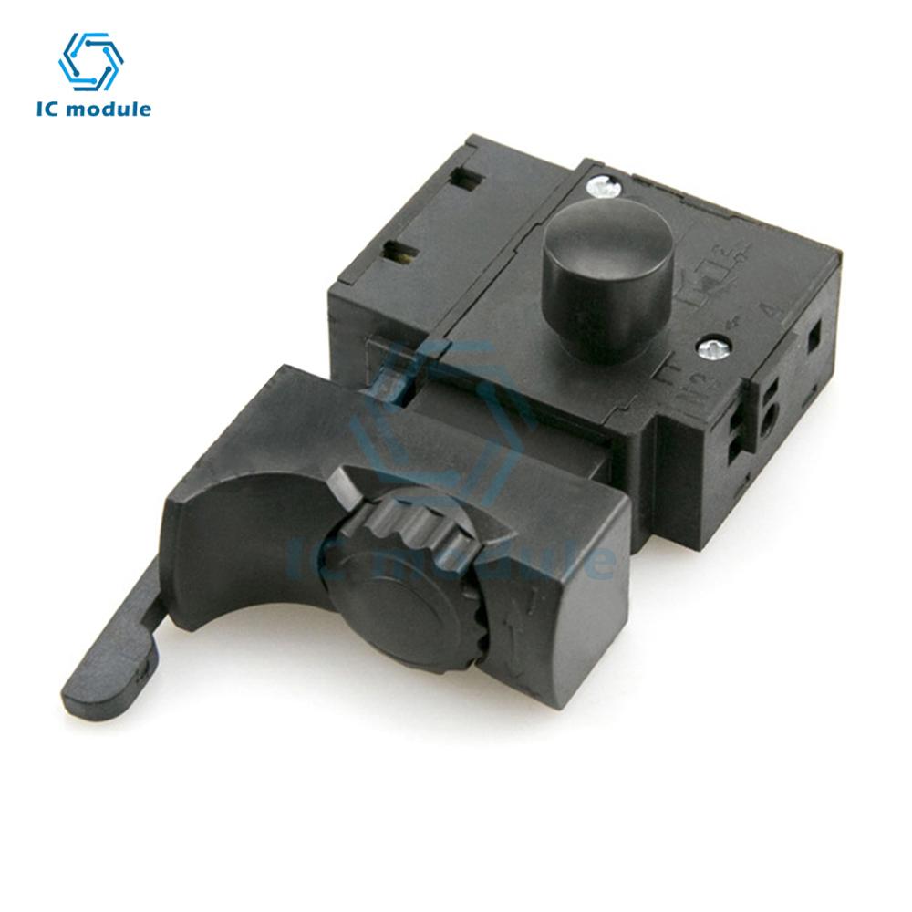 1PC FA2-6/1BEK Lock On Power Tool Electric Drill Speed Control Trigger Button Switch 6(6)A 250V 5E4