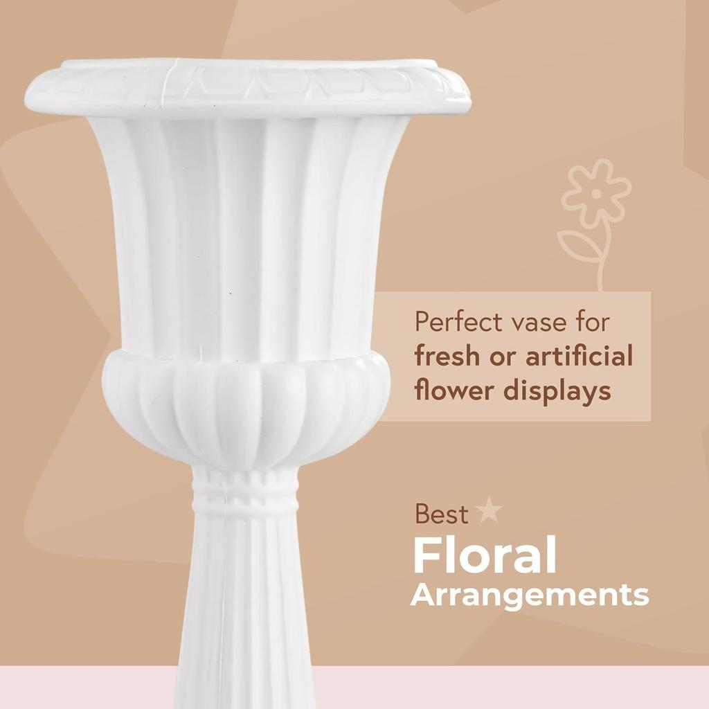 2 ks Polyvlákno 13 palců Estetická váza na květiny Dlouhá do obývacího pokoje a na středový stůl Ložnice | Bílá váza pro domácí dekoraci