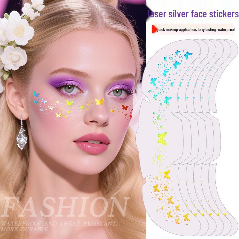 Holographic Waterproof Temporary Freckle and Star Stickers