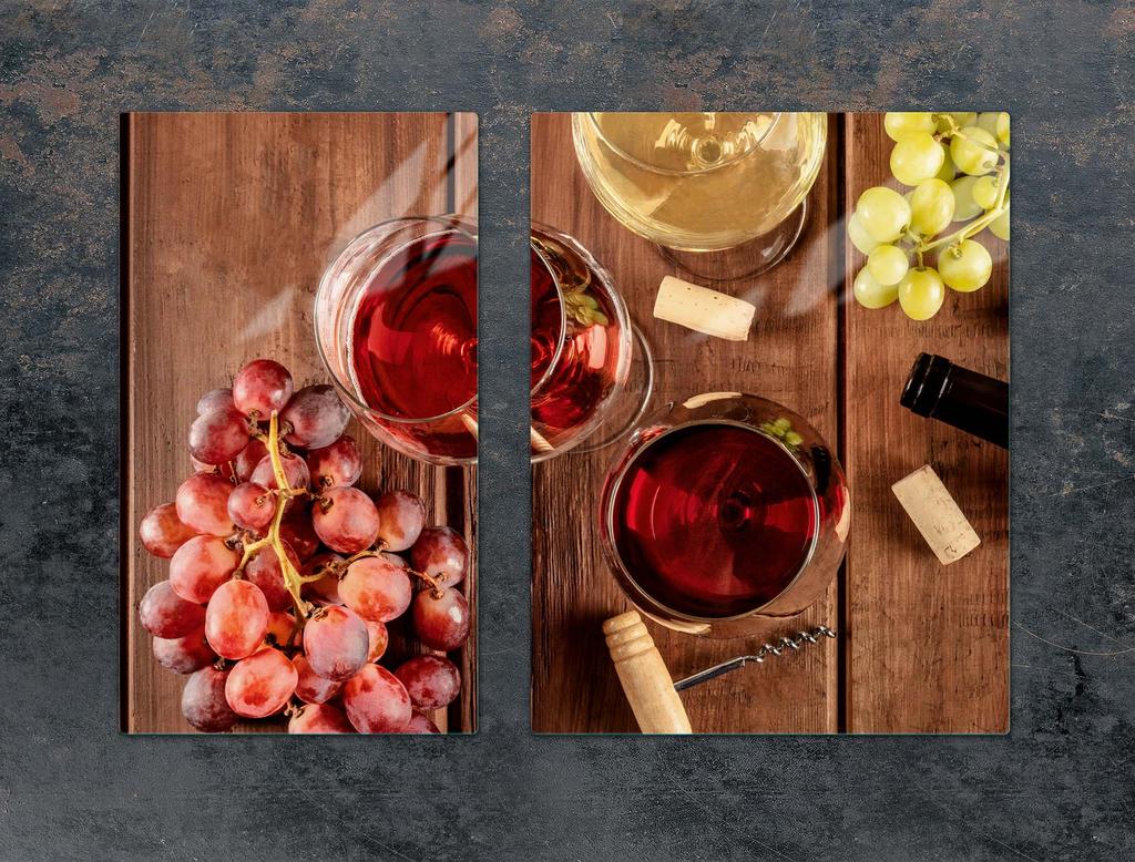 SZKLANA PŁYTA OCHRONNA NA KUCHENKĘ 70x52 WINO