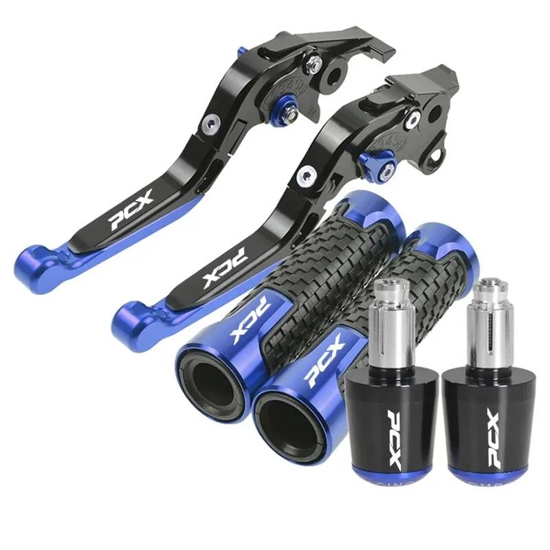 For Honda PCX 125 PCX125 PCX150 Motorcycle Adjustable Folding Brake Clutch Levers Handgrip Handlebar Grips Ends Accessories