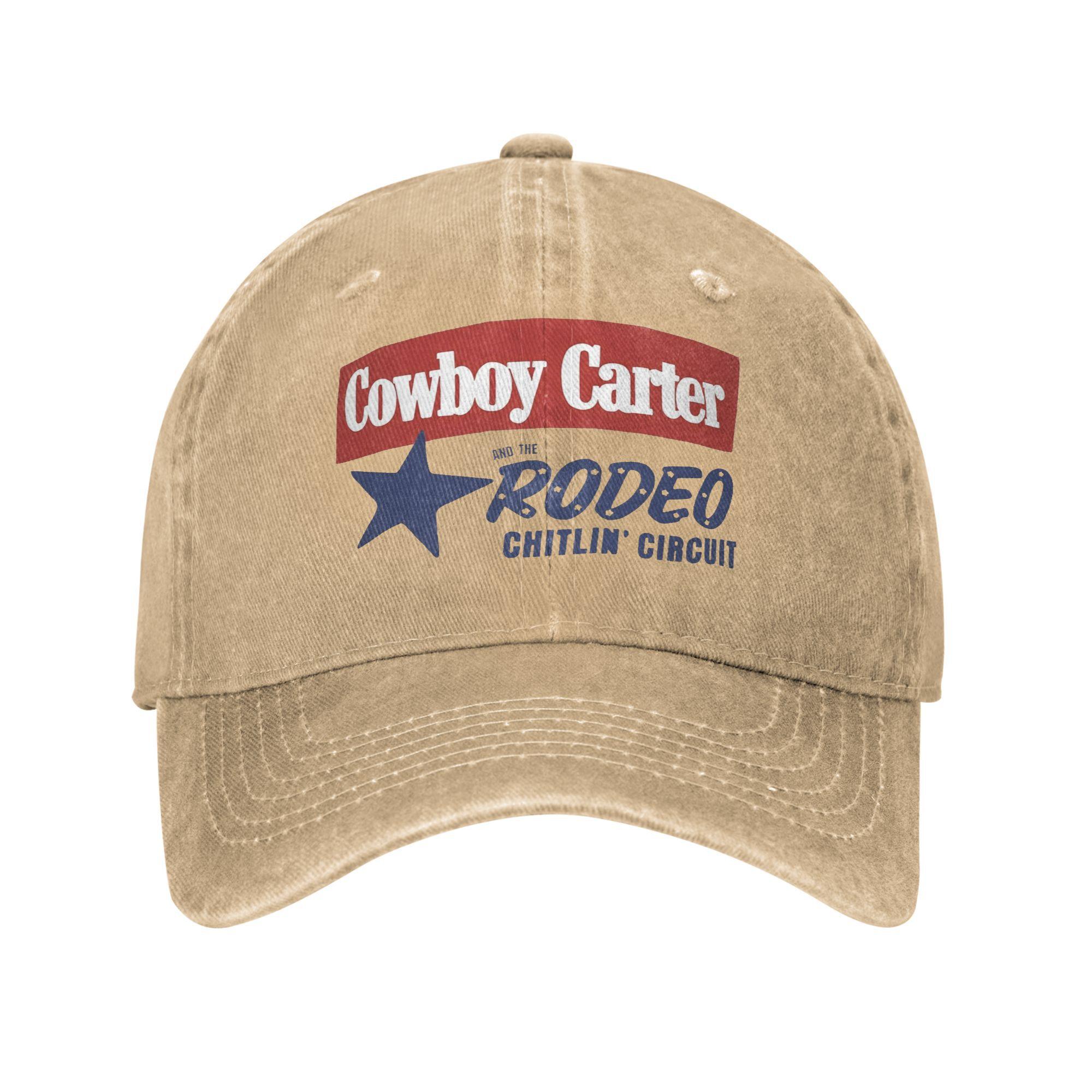 

Beyonce Cowboy Carter Rodeo Baseball Caps Retro Distressed Denim Washed Snapback Hat Adjustable Fit Caps Hat