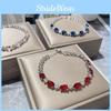 Elegant Flower Jewelry Bracelet With Cubic Zirconia For Women Summer