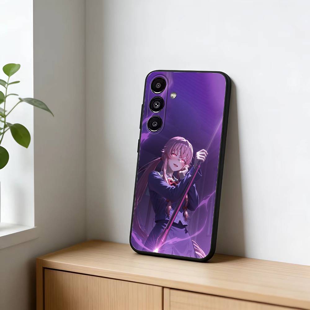 M-Mirai N-Nikki Gasai Yuno Anime Phone Case For Samsung Galaxy A13,21s,22,31,32,52,53,71,72,73,Soft Black Cover