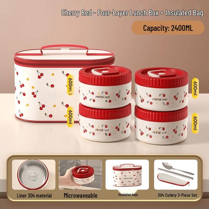 ZISIZ Portable Microwaveable Insulated Lunch Box