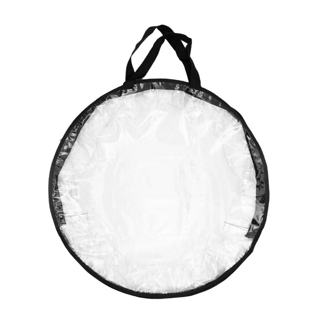 Christmas Wreath Storage Container Zippered Clear PVC Protective Case for Holiday Garlands Seasonal Decoration Bag