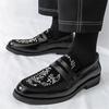 Luxury Fashion Designer New Arrival Embroidery Patchwork Casual Shoes For Men Penny Loafter Formal Wedding Dress Homecoming