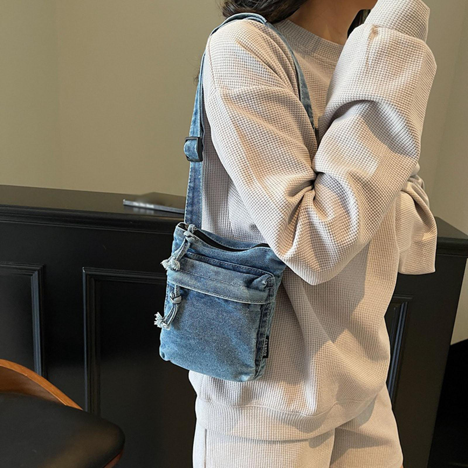 

Джинсовый кошелек для телефона, кошелек в ретро-дизайне, сумочка для пикника, путешествий, свиданий, для женщин и мужчин