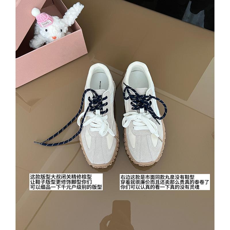 [Ademende Varkenshuid - Onzichtbare Binnenhoogteverhoging 5cm] Dopamine Sport- en Vrijetijdsschoenen Dames 2025 Zomer Dikke Zool Duitse Trainingsschoenen