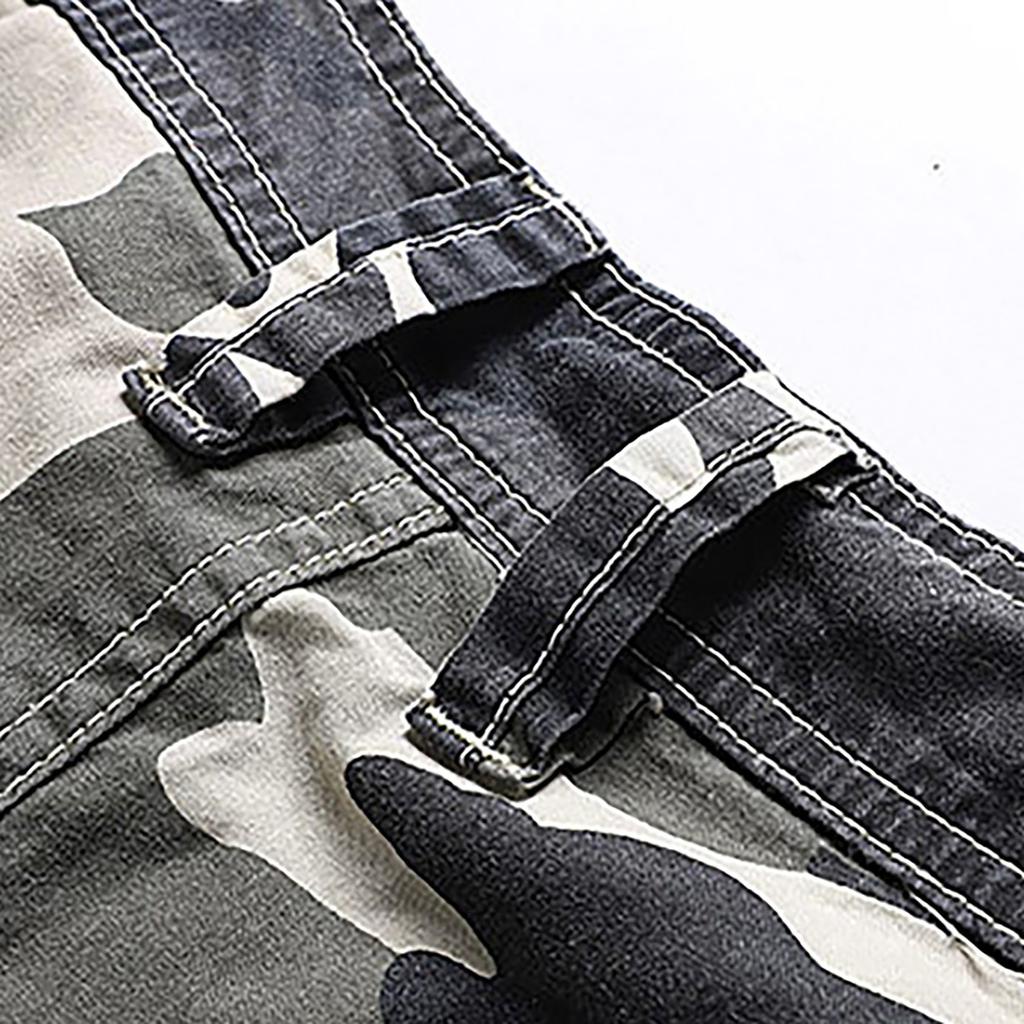 Vară bărbați ocazional în aer liber ocazional camuflaj mozaic buzunare salopete sport scule pantaloni scurți pantaloni
