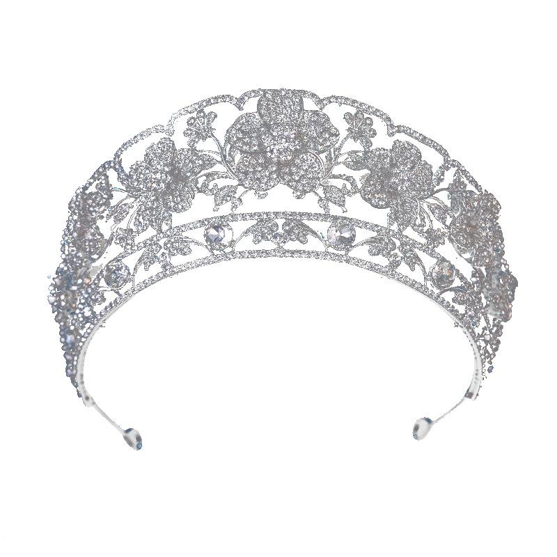 Bridal Accessories: European and American Zircon Diamond Encrusted Queen's Banquet Crown Headband Bridal Wedding Dress Headwear Accessories