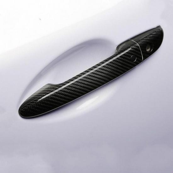 Carbon Fiber Door Handle Cover Trim For Mazda 2 Demio 3 6 CX3 CX5 CX8 CX9 LHD