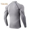 Pánské sportovní top 3D Slim Fit High Elasticity Stojací límec Rychleschnoucí Dlouhé rukávy Slim Fit Kompresní Tričko Tvarování postavy Gym Běh Basketbal