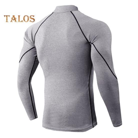 Pánské sportovní top 3D Slim Fit High Elasticity Stojací límec Rychleschnoucí Dlouhé rukávy Slim Fit Kompresní Tričko Tvarování postavy Gym Běh Basketbal