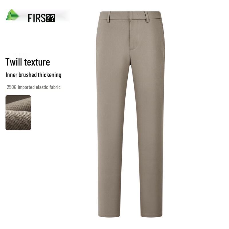 

FIRS Men s Brushed Thickened Twill Straight-Leg Casual Pants 33